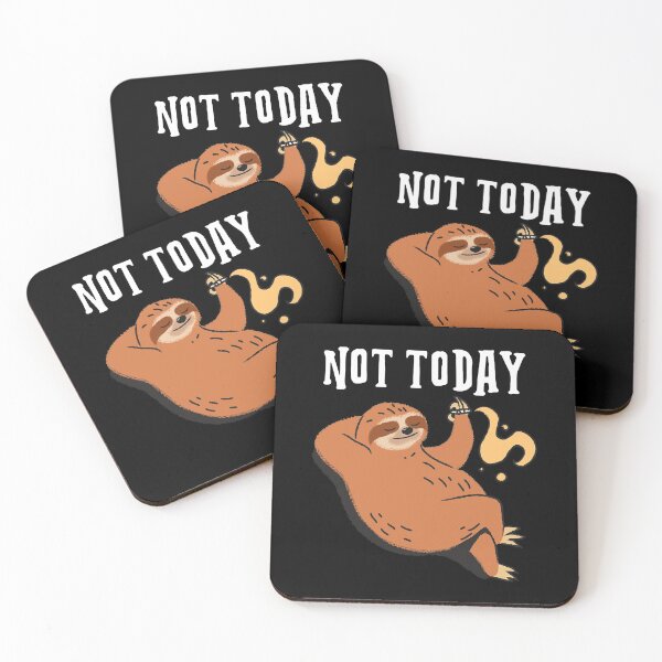 Item preview, Not today t-shirt-design-featuring-a-sloth-resting-on-a-tree-branch  designed and sold by ambro97.