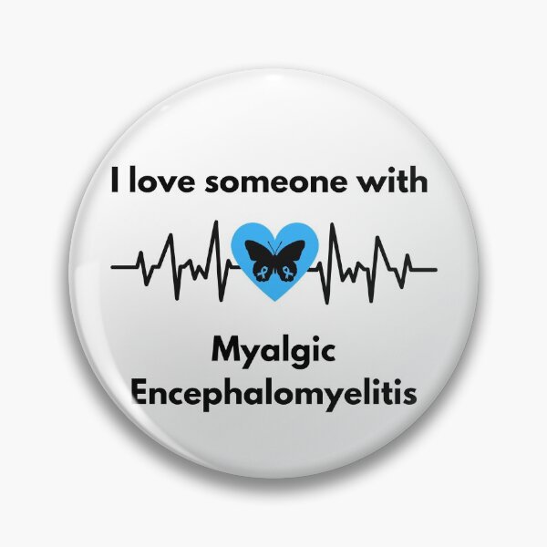 Artikelvorschau, Ich liebe jemanden mit Myalgic Encephalomyelitis Butterfly Heartbeat (schwarzer Text) entworfen und verkauft von Chantelle Spies.