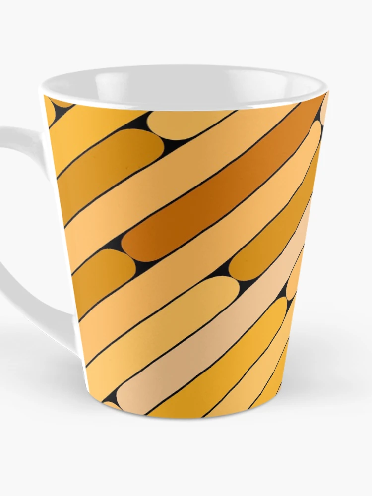 Thumbnail 3 of 4, Coffee Mug, Loquat Color Diagonal Pattern designed and sold by MagicSpread.