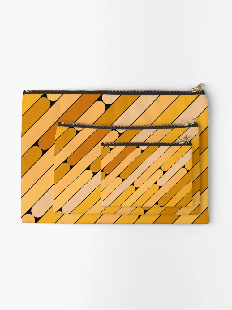 Thumbnail 2 of 4, Zipper Pouch, Loquat Color Diagonal Pattern designed and sold by MagicSpread.