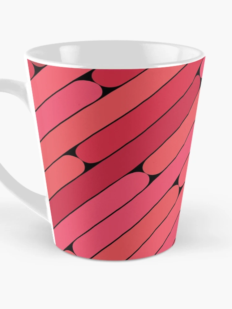 Thumbnail 3 of 4, Coffee Mug, Lychee Color Diagonal Pattern designed and sold by MagicSpread.
