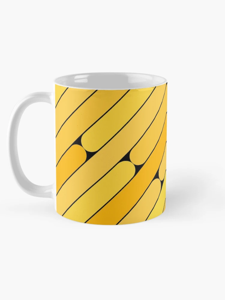 Thumbnail 5 of 6, Coffee Mug, Mango Color Diagonal Pattern designed and sold by MagicSpread.
