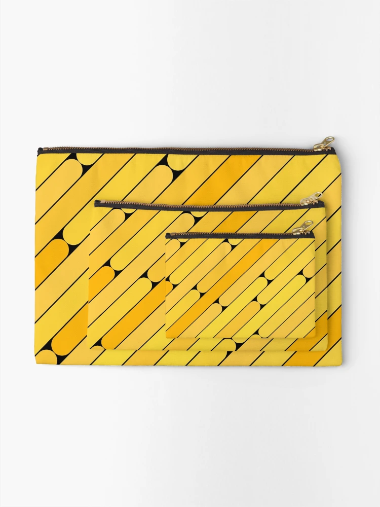 Thumbnail 2 of 4, Zipper Pouch, Mango Color Diagonal Pattern designed and sold by MagicSpread.