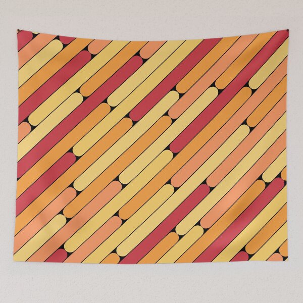 Item preview, Nectarine Color Diagonal Pattern designed and sold by MagicSpread.