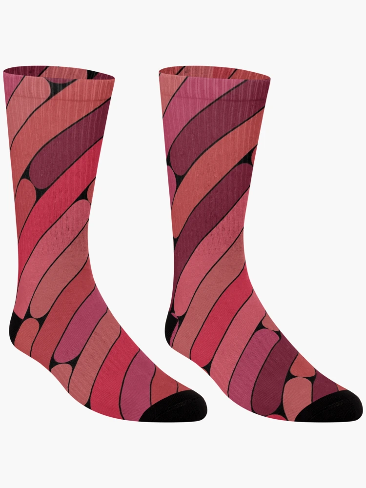 Thumbnail 3 of 5, Socks, Plum Color Diagonal Pattern designed and sold by MagicSpread.