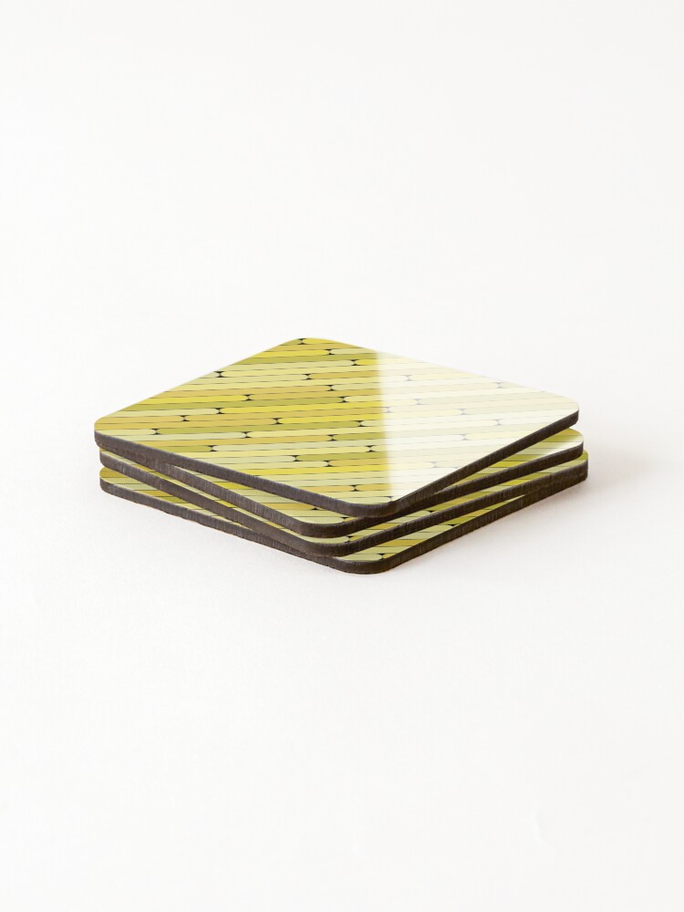 Thumbnail 4 of 5, Coasters (Set of 4), Pomelo Color Diagonal Pattern designed and sold by MagicSpread.