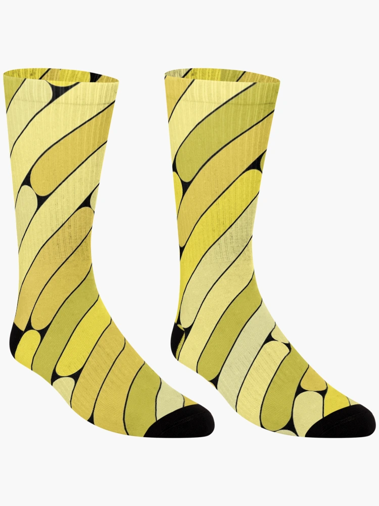 Thumbnail 3 of 5, Socks, Pomelo Color Diagonal Pattern designed and sold by MagicSpread.