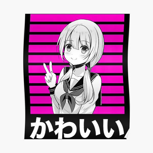 "Kawaii Chan Cute Anime " Poster for Sale by ambro97 Redbubble