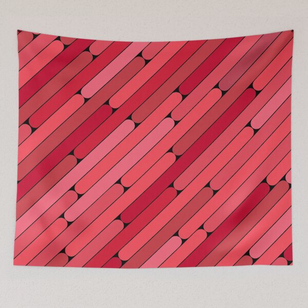 Item preview, Raspberry Color Diagonal Pattern designed and sold by MagicSpread.