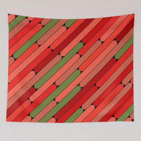Item preview, Strawberry Color Diagonal Pattern designed and sold by MagicSpread.