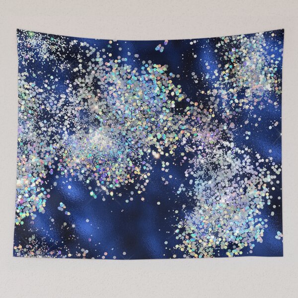 Item preview, Midnight Blue and Multicolor Sequins designed and sold by WOW TeesAndThings.