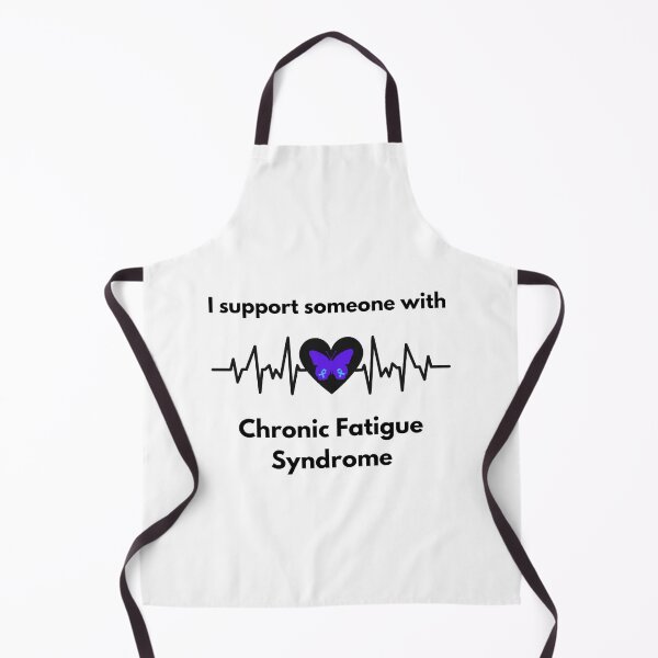 Item preview, I support someone with Chronic Fatigue Syndrome Butterfly Heartbeat (Black Text) designed and sold by Chantelle  Spies.