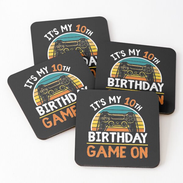 Item preview, Kids It's My 10th Birthday Game On Tenth Birthday Tee for Gamers T-Shirt designed and sold by Lukifo-Epic.
