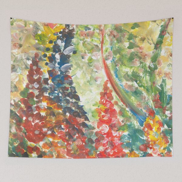 Item preview, Abstract colorful flowers designed and sold by Rionda.
