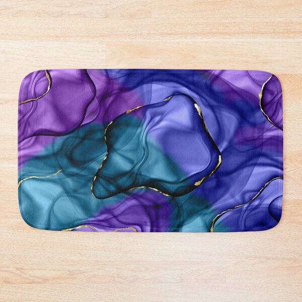 Item preview, Unicorn Ink Purple Blue Teal Background designed and sold by GeeHanz.