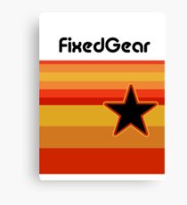 Fixed Gear Retro Star Canvas Print