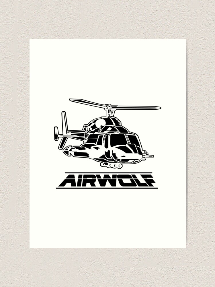 Airwolf tv series, supercopter | Art Print