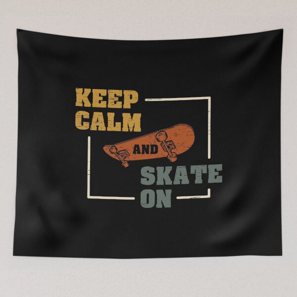Item preview, Keep Calm And Skate On Skateboard Skatepark Skateboarding Sk8 Half Pipe Exhibition Sports Freestyle Jump Boa designed and sold by shirti.