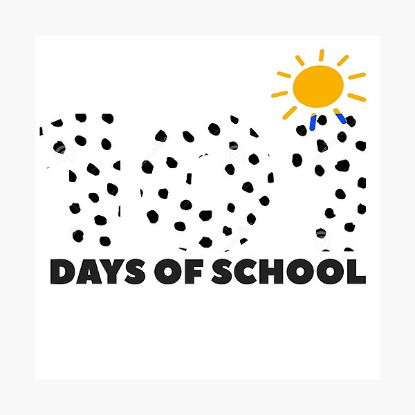 101 Days of School Dalmatian Dog Photographic Print