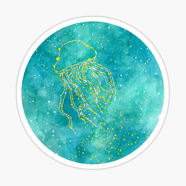 Jellyfish constellation Sticker