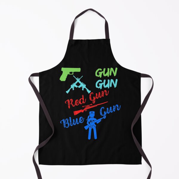 Item preview, One Gun Two Gun Red Gun Blue Gun Fun Sarcastic  designed and sold by WoodburyLake.