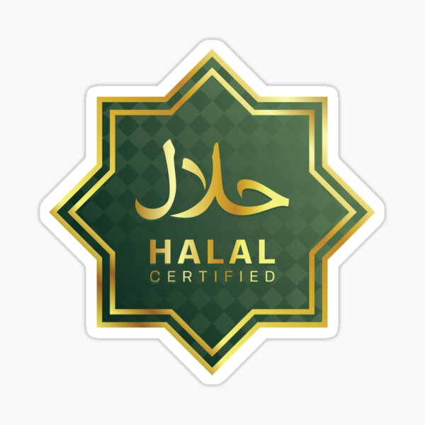 Halal Symbol Farbe Etikett Verpackung Gedruckt Snack Aufkleber 