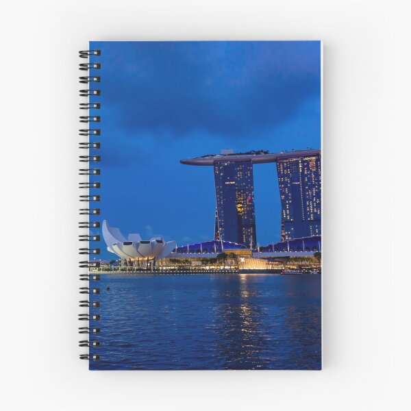 Item preview, Night Photo of Singapore Marina Bay Sands hotel and River, Singapore designed and sold by Artsy Boulevard.