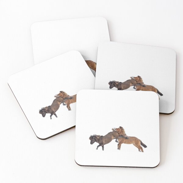 Item preview, Fighting Icelandic stallions in the snow designed and sold by Ingo Gerlach.