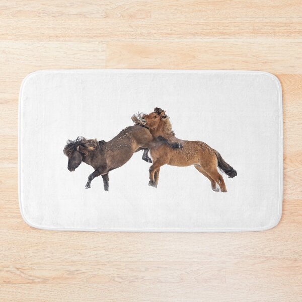 Item preview, Fighting Icelandic stallions in the snow designed and sold by Ingo Gerlach.