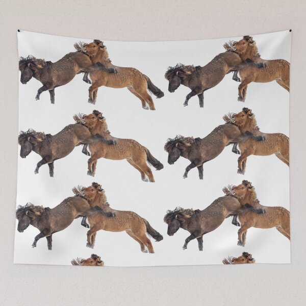 Item preview, Fighting Icelandic stallions in the snow designed and sold by Ingo Gerlach.
