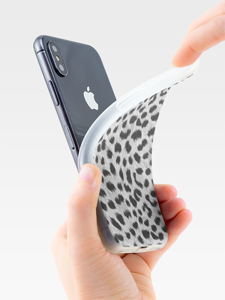 Disover white leopard skin iPhone Case