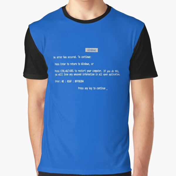 BSOD - Blue screen of death Windows 10 Essential T-Shirt for Sale by  uselessthoughts