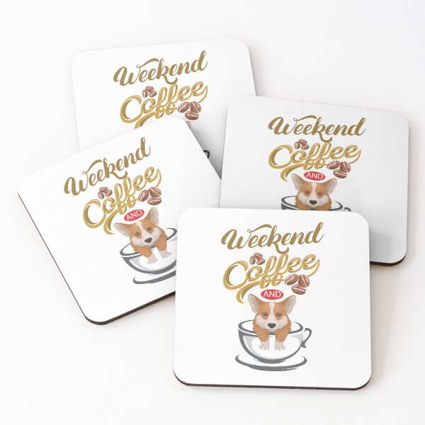 Item preview, Weekends  coffee and dog designed and sold by 397HOUSE Your happy time.