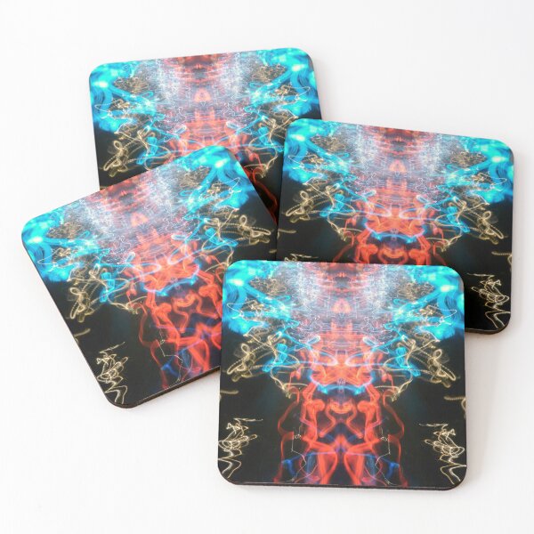 Item preview, Light Graffiti Modern Abstract Black Red Blue designed and sold by NeonAbstracts.