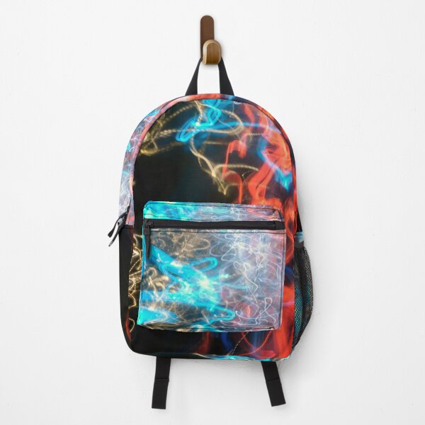 Item preview, Light Graffiti Modern Abstract Black Red Blue designed and sold by NeonAbstracts.