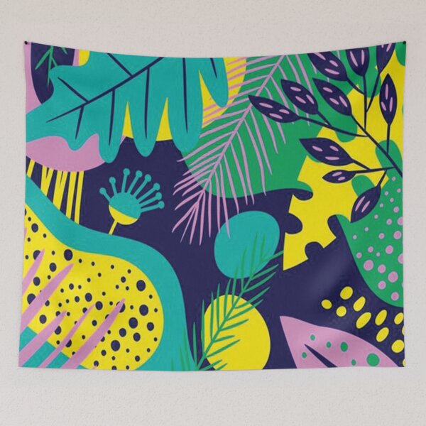 Item preview, Green Neon Abstract Leaves designed and sold by cutehappiness.