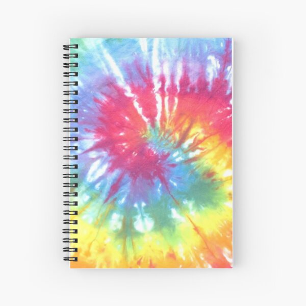 Shibori tie dye colourful rainbow pattern Spiral Notebook