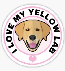 Love My Yellow Lab Sticker