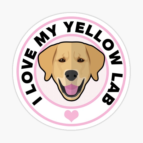 Love My Yellow Lab Sticker