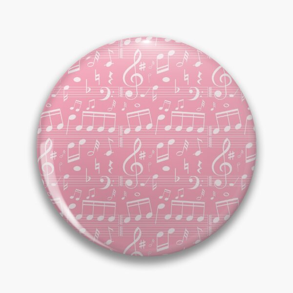 Item preview, Music Notes on Pink designed and sold by KrisInStitches.