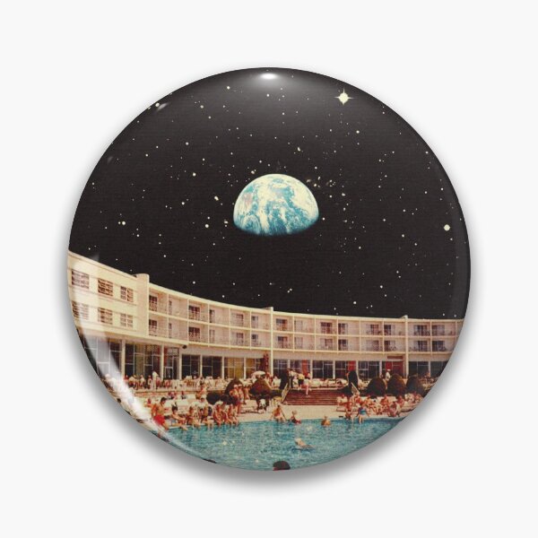 Item preview, Lunar Pool Life - Retro-Futuristic Holiday Resort, Science Fiction Collage  designed and sold by Taudalpoi.