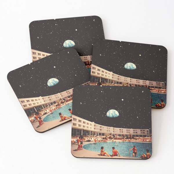 Item preview, Lunar Pool Life - Retro-Futuristic Holiday Resort, Science Fiction Collage  designed and sold by Taudalpoi.