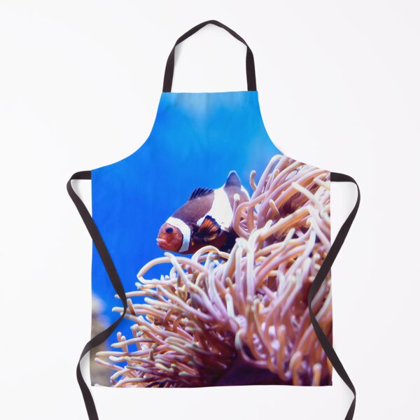 Item preview, Blurry photo of a clownfish or anemonefish and corals in a aquarium for background image of underwater scene designed and sold by Artsy Boulevard.