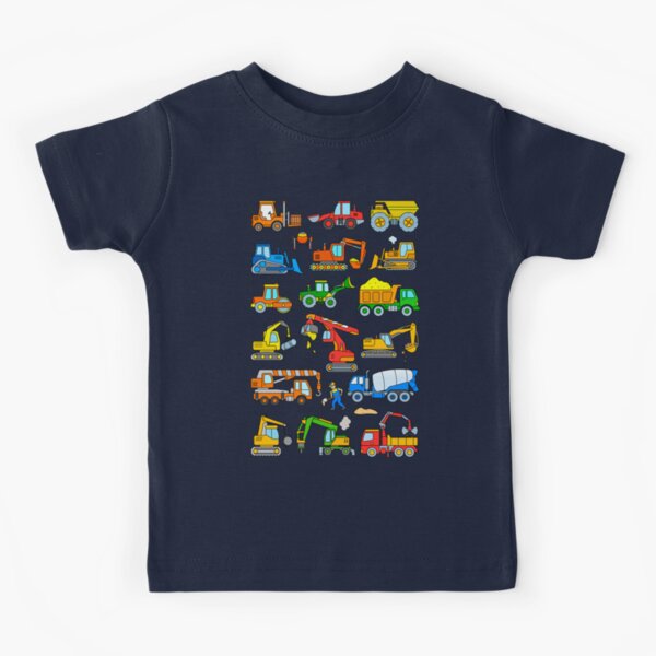 Digger Construction Vehicle Design Kids T-Shirt