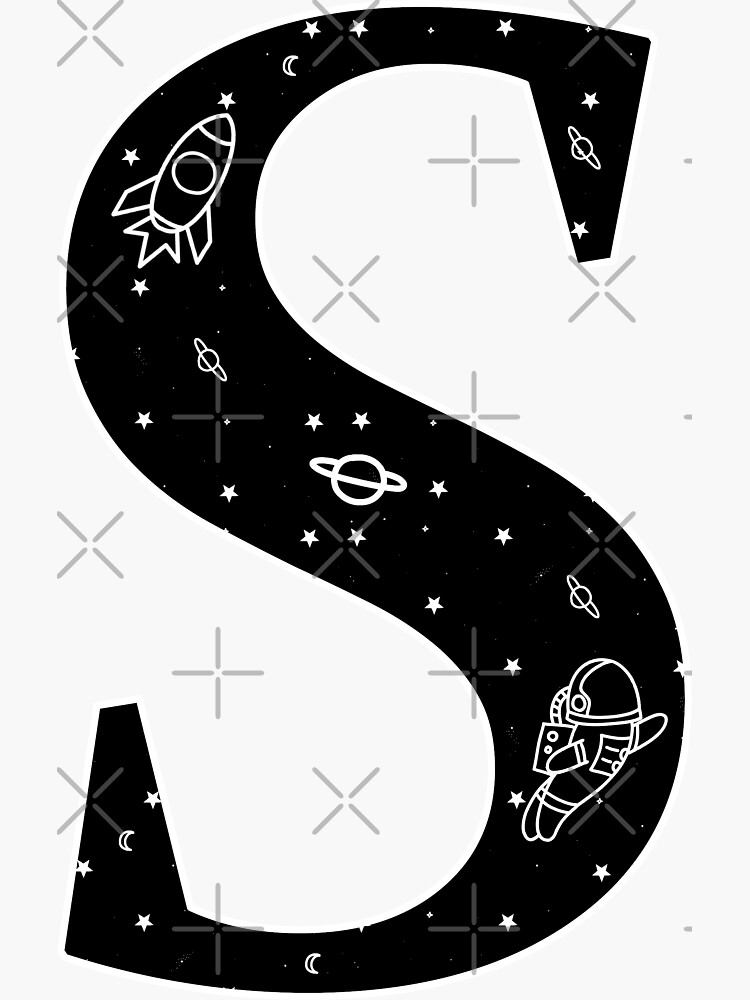 "Letter S space galaxy" Sticker for Sale by galaxC Redbubble