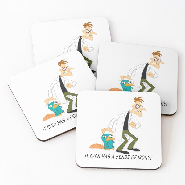 Item preview, Phineas Cartoon Art Ferb It Even Has A Sense Of Irony! designed and sold by JavierLynne9.