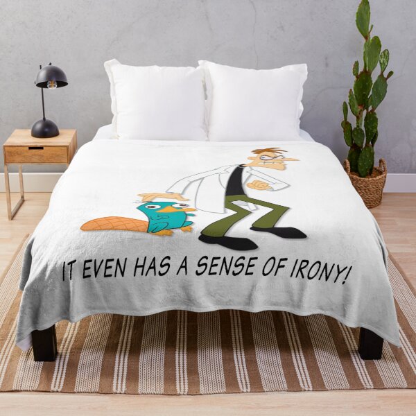 Item preview, Phineas Cartoon Art Ferb It Even Has A Sense Of Irony! designed and sold by JavierLynne9.