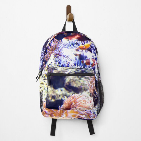 Item preview, Photo of Nemo or Clowfish in corals in a clear aquarium designed and sold by Artsy Boulevard.
