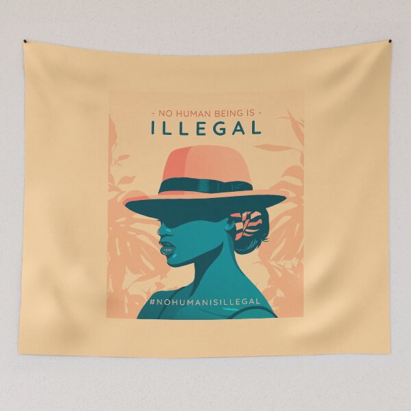 Item preview, NO HUMAN BEING IS ILLEGAL designed and sold by AladdinMktgs.