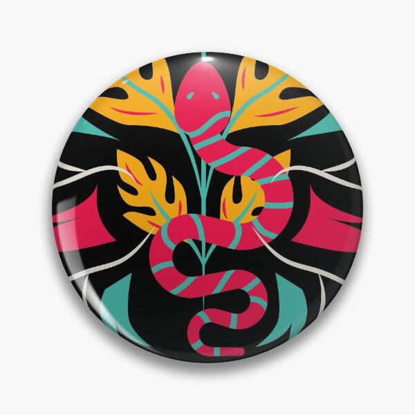 Item preview, Pink snake crawling on a flower designed and sold by NymphWareroom.
